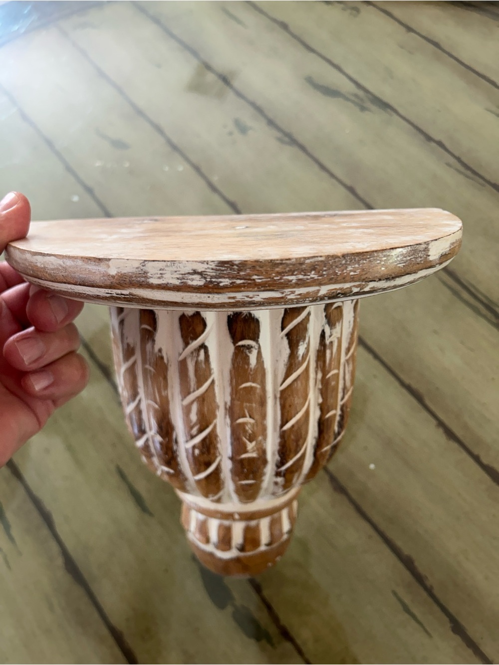 Distressed Whitewashed Brown Decorative Wall Corbel wall mount shelf
